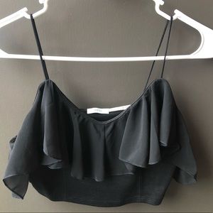 Black night out crop top 🖤